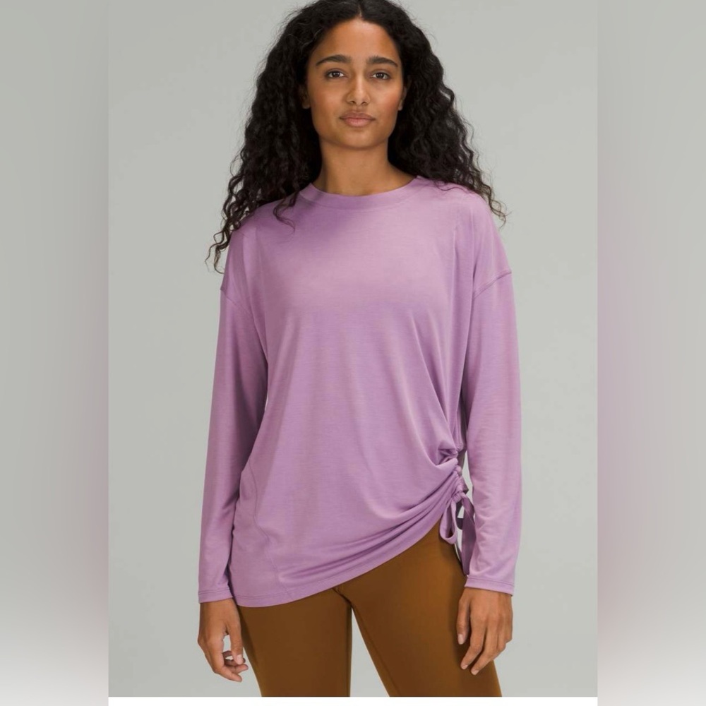 * NWOT Lululemon Side Cinch Long Sleeve Crew Relaxed Fit SZ 4 *